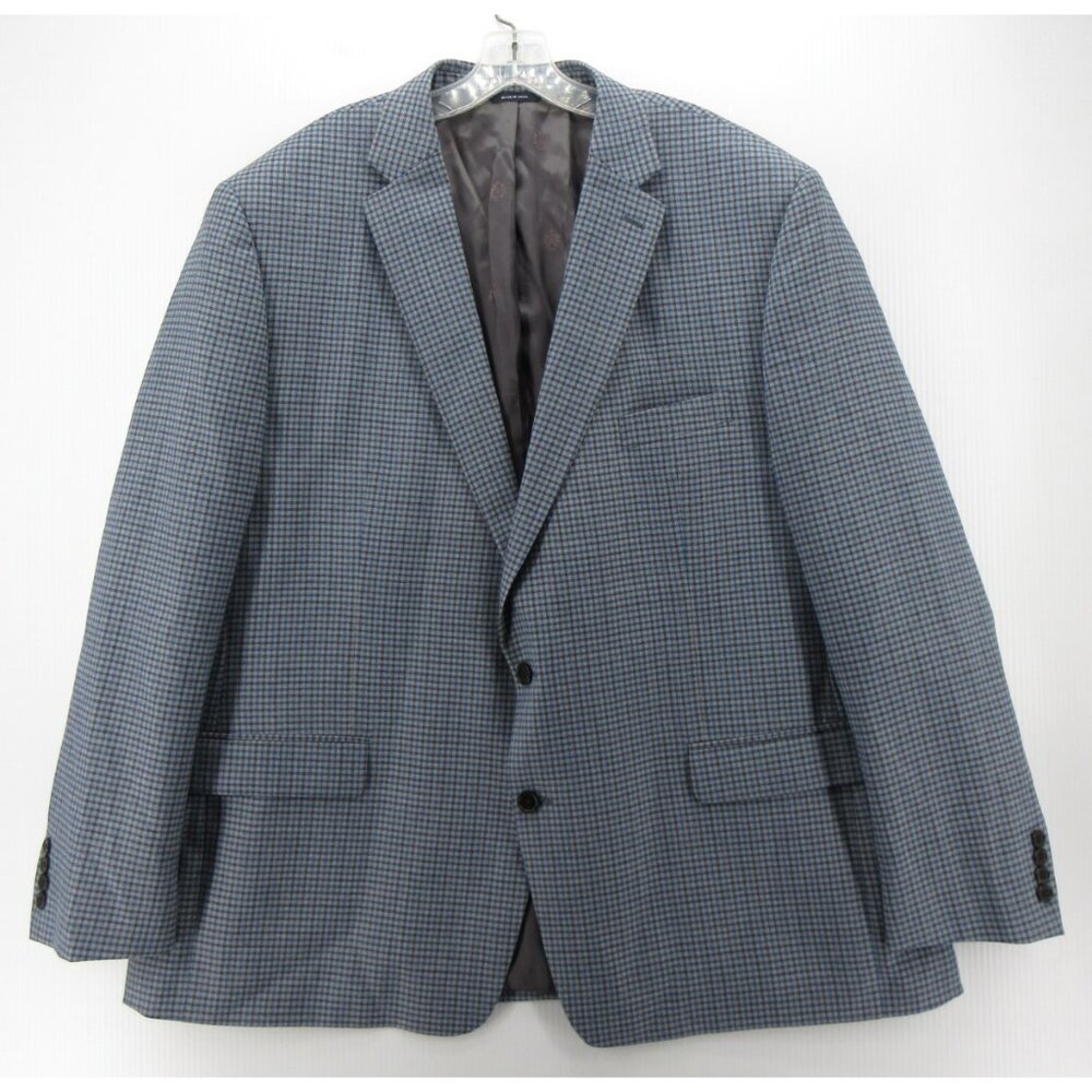 Ralph Lauren Blue & Gray Micro-Houndstooth Blazer